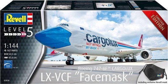 REVELL 1:144 BOEING 747-8F LX-VCF