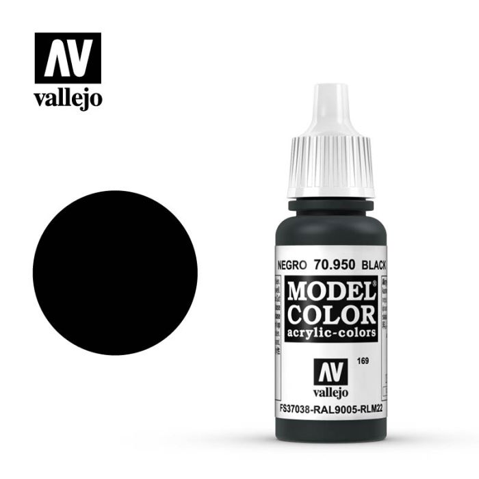 VALLEJO MODEL COLOR 17ML BLACK